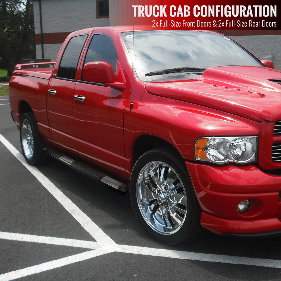 2002-2008 Dodge RAM 1500/2500/3500 Quad Cab Aluminum 5" Side Step Bars