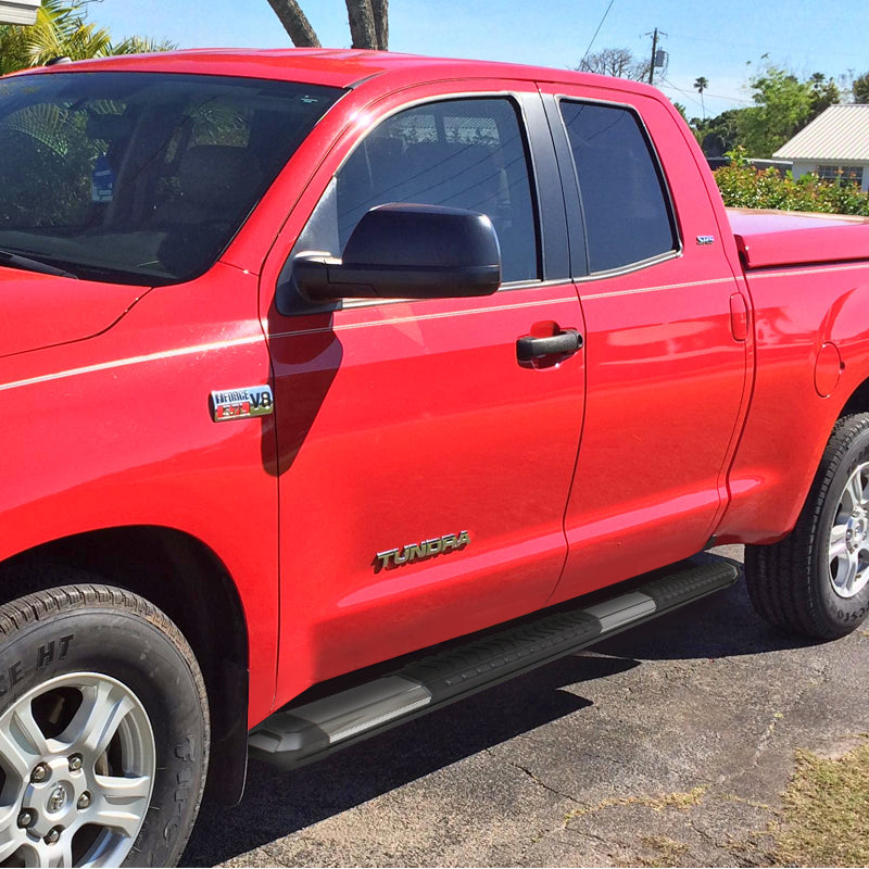 2007-2020 Toyota Tundra Double (Crew) Cab 5" Wide Aluminum Side Step Nerf Bars w/ Stainless Steel Trim Covers