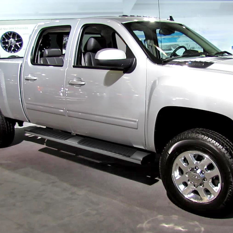 2001-2013 Chevrolet Silverado/GMC Sierra Crew Cab 6" Wide Chrome Coated Aluminum Side Step Running Boards