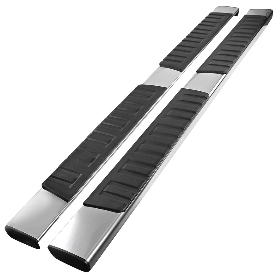 2001-2013 Chevrolet Silverado/GMC Sierra Crew Cab 6" Wide Chrome Coated Aluminum Side Step Running Boards