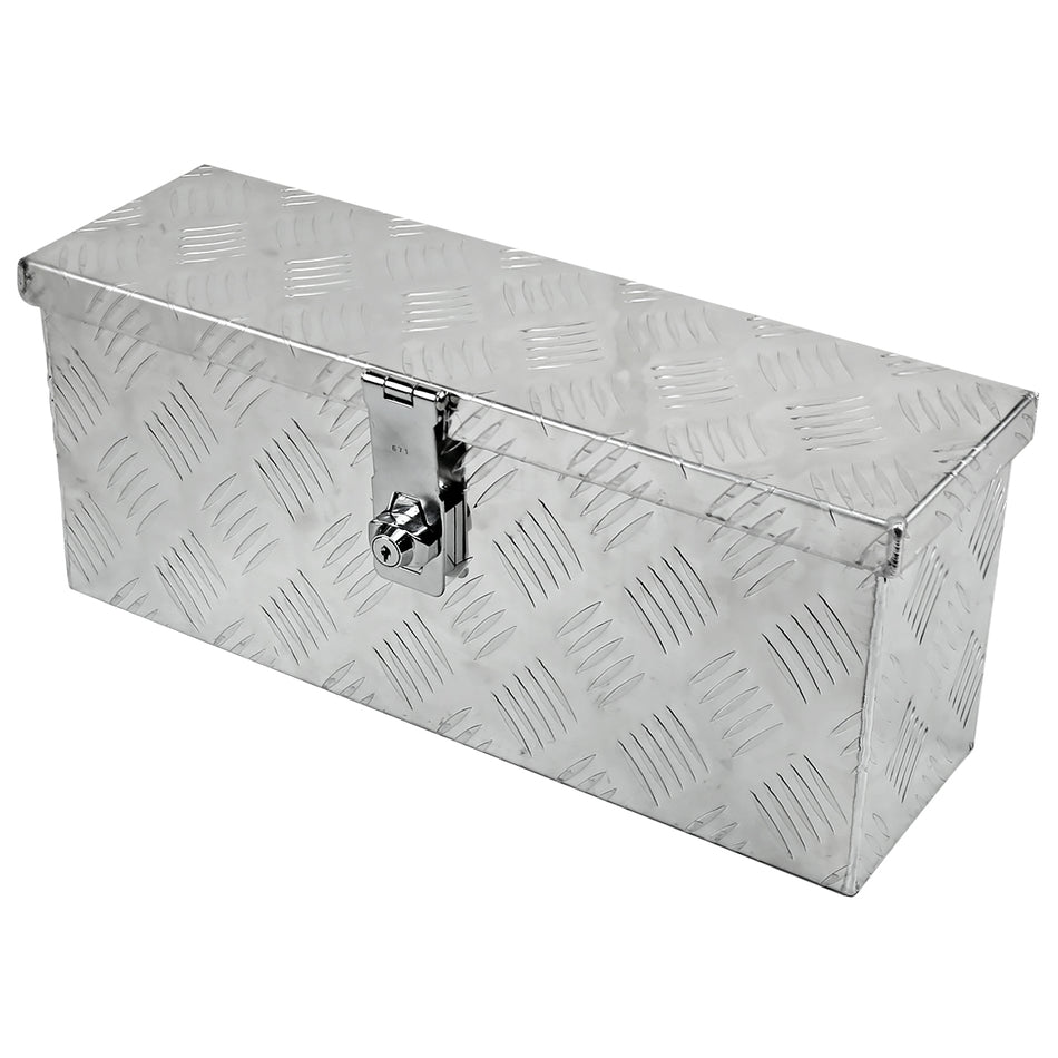 Universal 20" Heavy Duty Silver Aluminum Tool Box w/ Lock & Keys