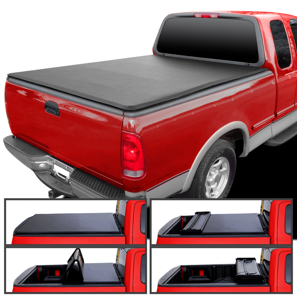 1997-2004 Ford F-150 Styleside 6'6" Standard Bed Soft Quad-Fold Tonneau Cover