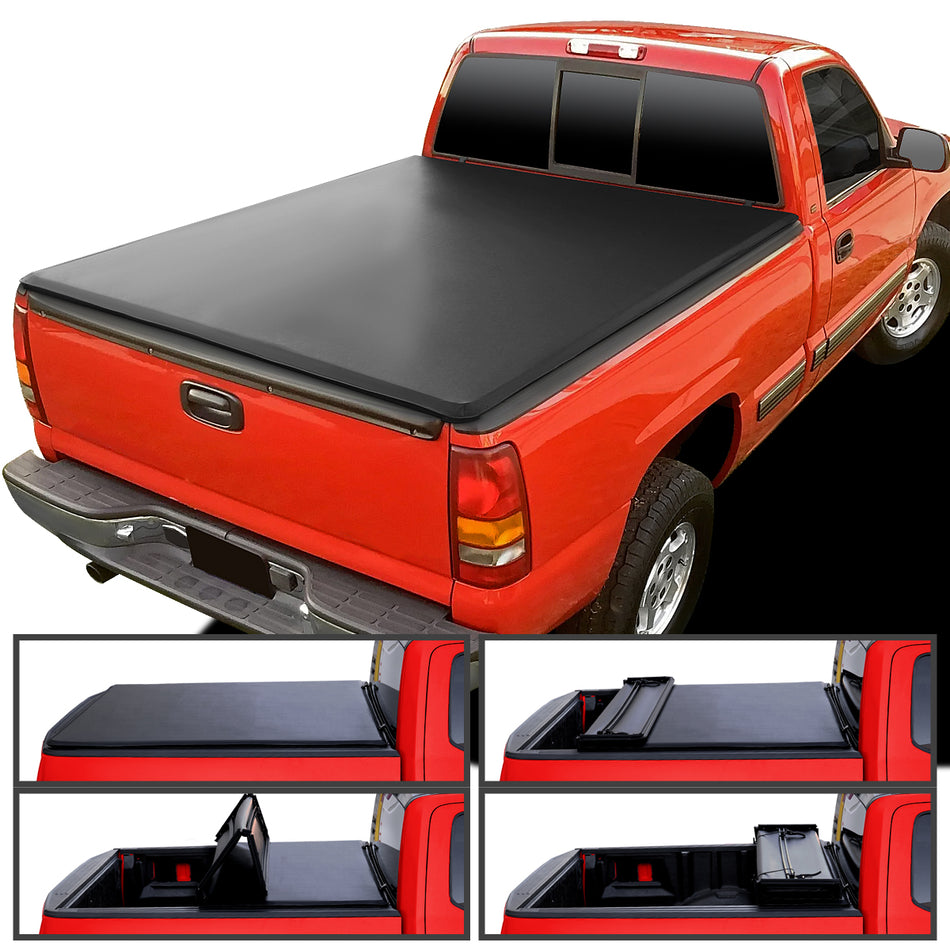 1999-2007 Chevrolet Silverado / GMC Sierra 6'6" Standard Bed Soft Quad-Fold Tonneau Cover