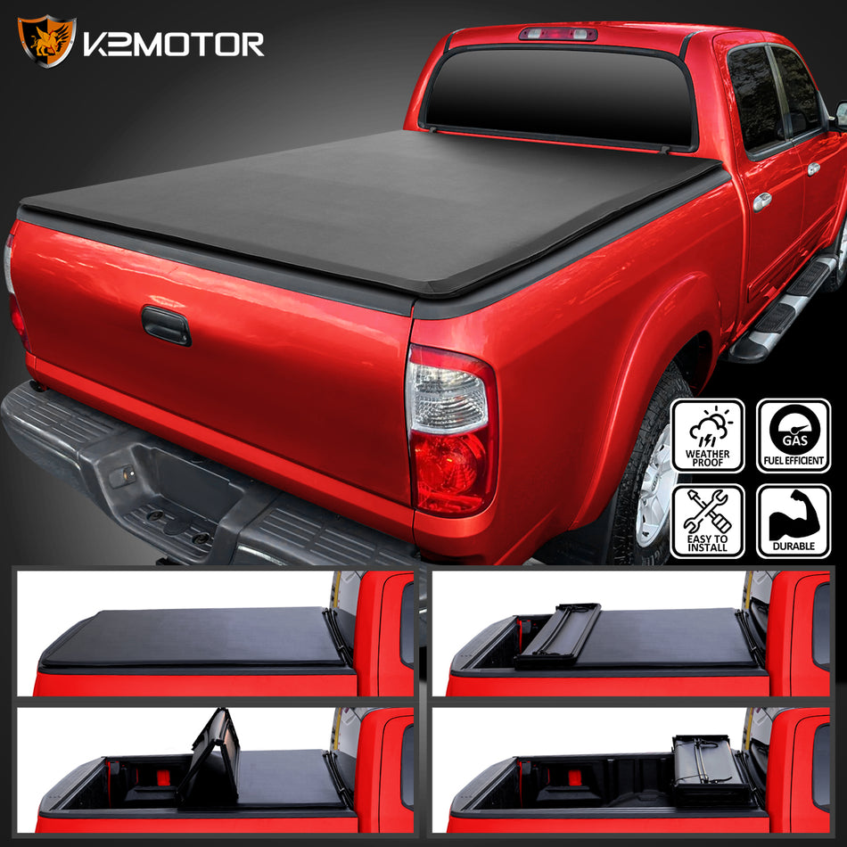 2000-2006 Toyota Tundra 6'6" Short Bed Soft Quad-Fold Tonneau Cover
