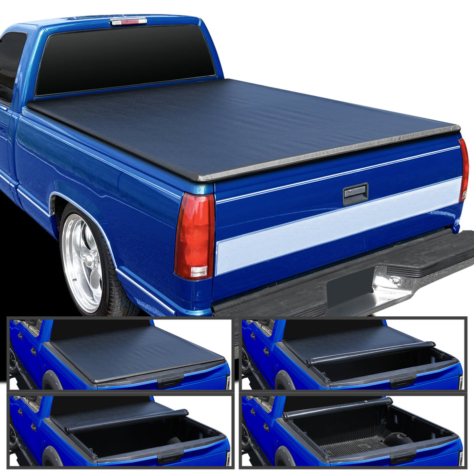 1988-1998 Chevrolet GMC C/K 1500/2500/3500 Fleetside 78" Bed Vinyl Roll Up Tonneau Cover