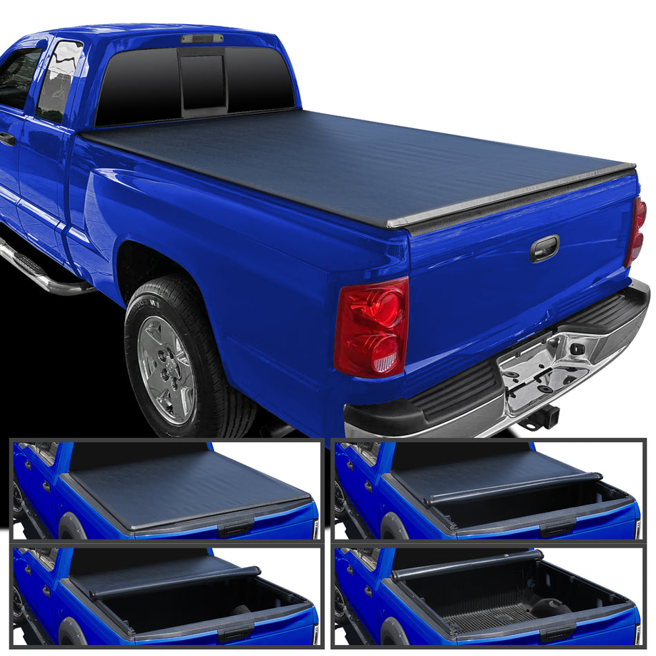 2005-2010 Dodge Dakota / 2006-2009 Mitsubishi Raider 6'6" Bed Roll Up Vinyl Tonneau Cover