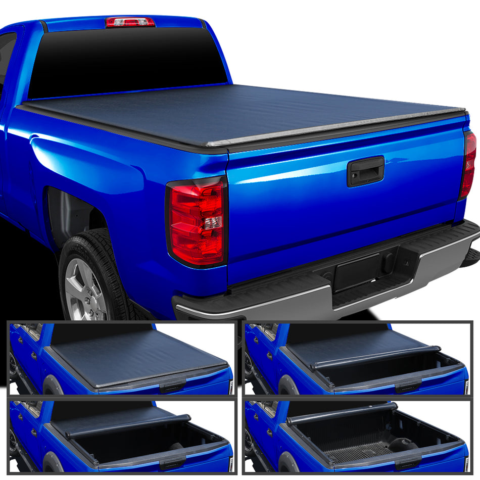 2014-2018 Chevrolet Silverado 1500 / GMC Sierra 1500 / 2019 Silverado Classic Sierra Legacy 78" Bed Vinyl Roll Up Tonneau Cover