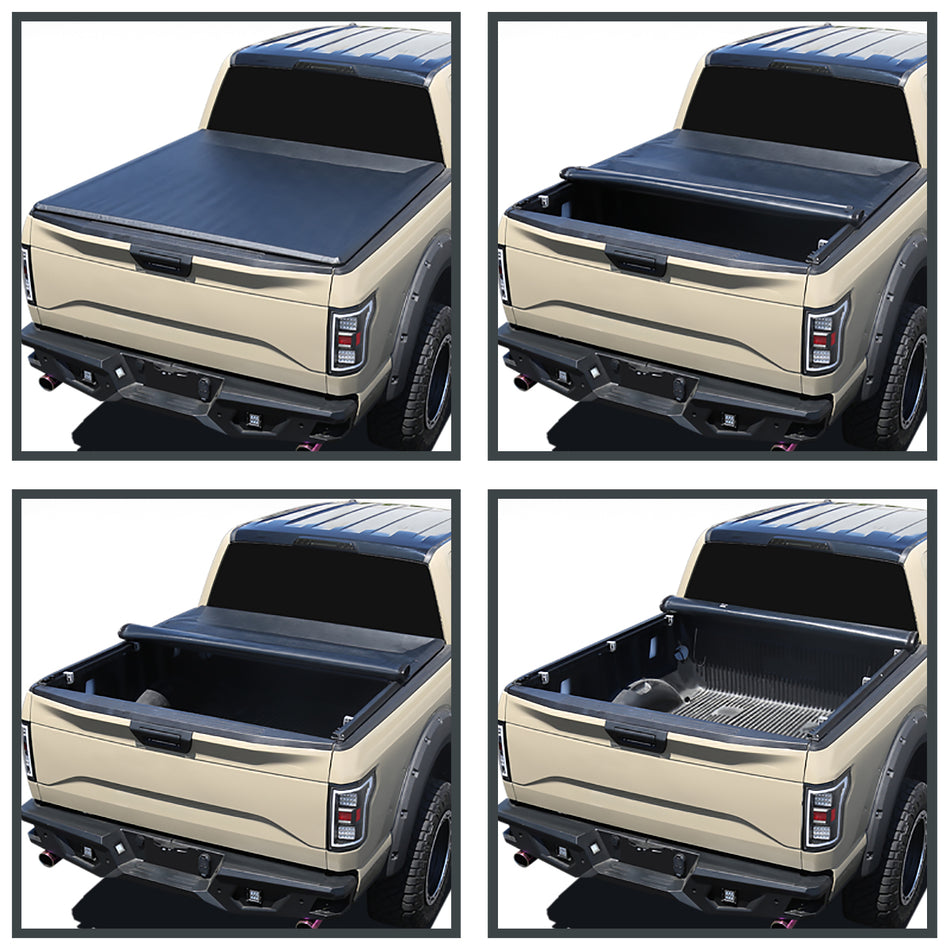 2015-2019 Chevrolet Silverado/GMC Sierra 1500/2500/3500 96" Long Bed Roll Up Vinyl Tonneau Cover