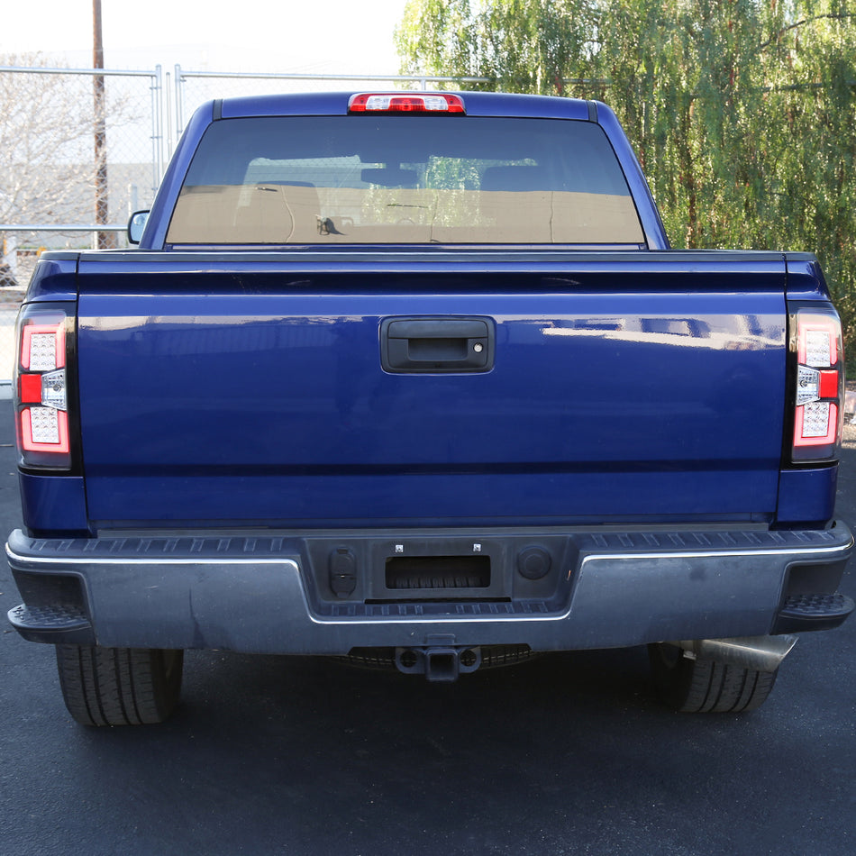 2014-2018 Chevrolet Silverado/GMC Sierra 1500 2500HD 3500HD Black Textured ABS OE Style Tailgate Cap Protector Cover