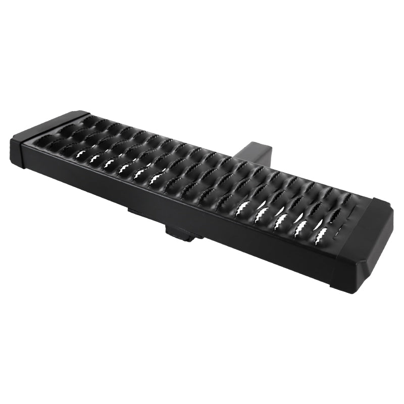 Universal Black Aluminum Hitch Mounted Rear Bumper Step & Protector For 2" Hitch Receiver