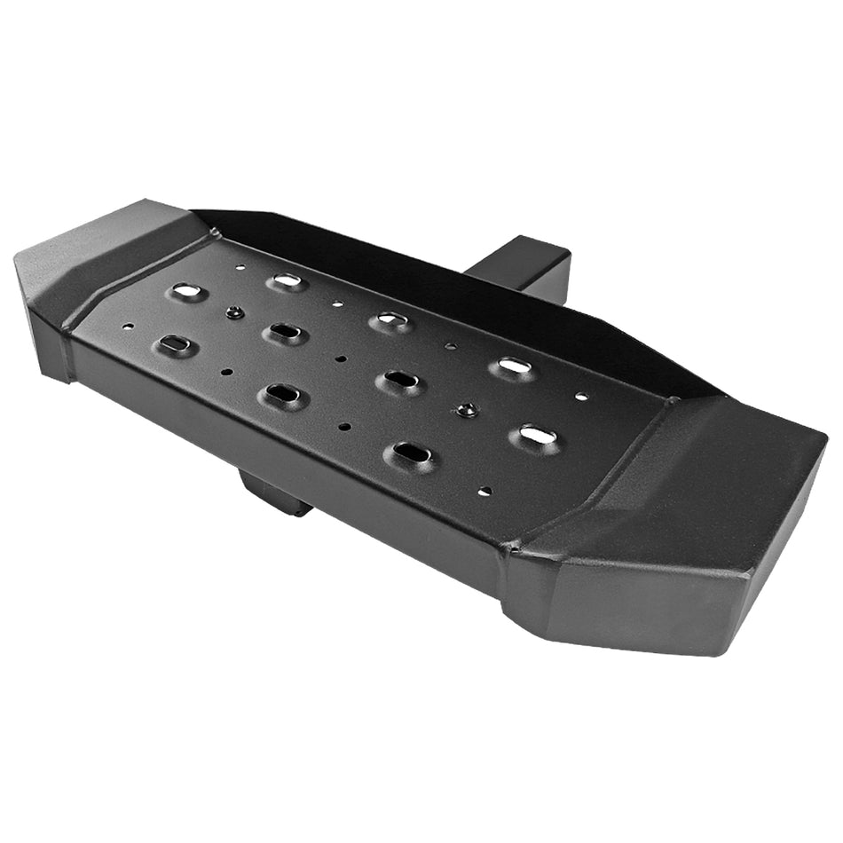 Universal Black Aluminum Hitch Mounted Anti-Slip Step & Protector For 2" Hitch Receiver